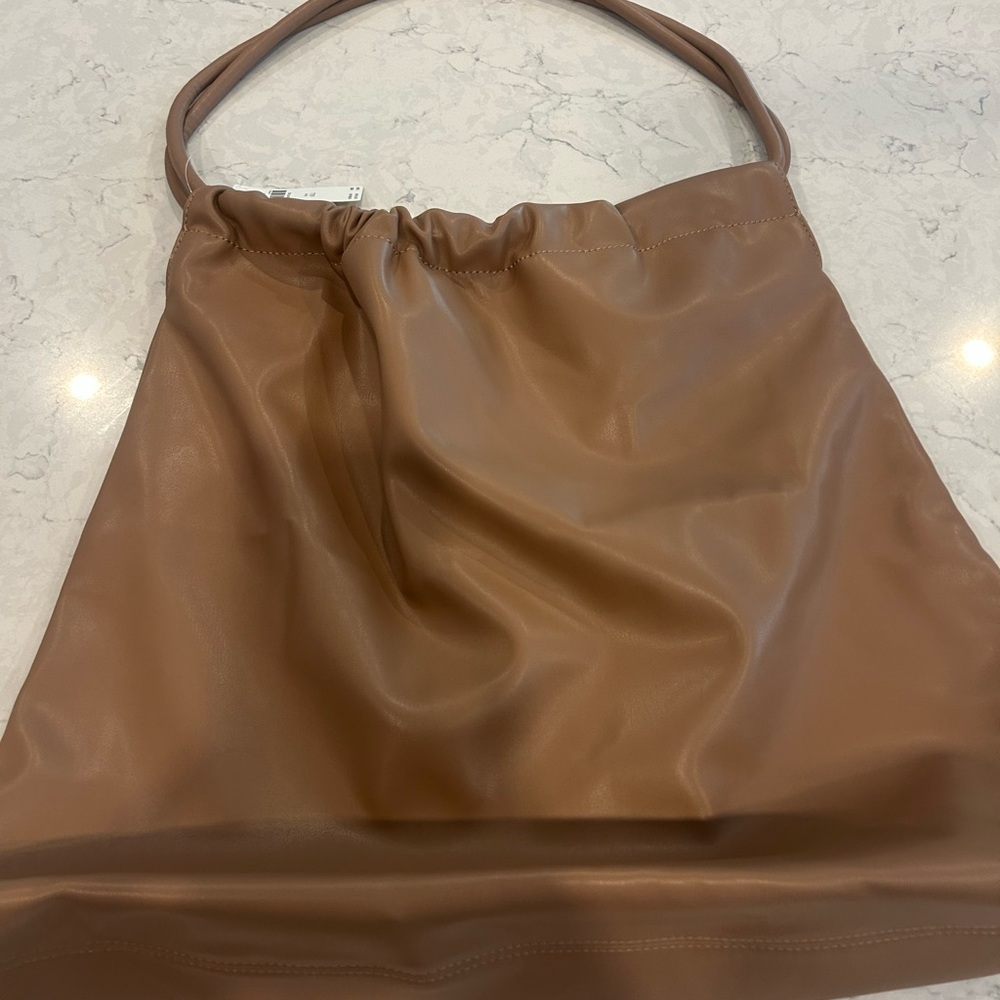 Anthropologie Tan Shoulder Bag with Slouchy Design